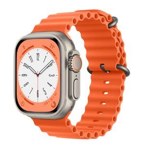 NEW ORANGE Silicone Ocean Strap for Apple Watch